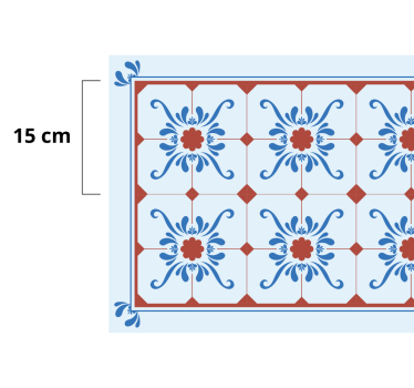 Tapis vinyle carreaux de ciment tuile ornementale - TenStickers