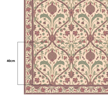 Tapis vinyle vintage motif floral orné - TenStickers