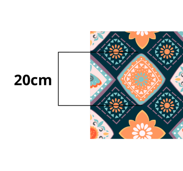 Tapis vinyle carreaux de ciment Mini carreaux abstraits - TenStickers