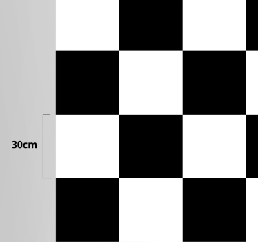 Tapis vinyle carreaux de ciment motif en damier classique - TenStickers
