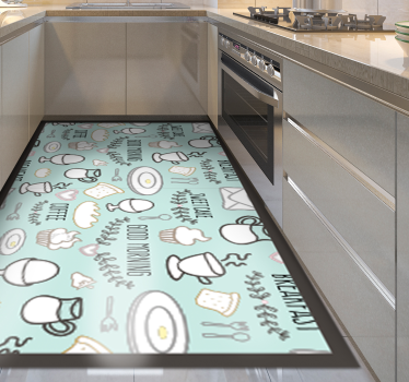Tapis cuisine motif café du matin - TenStickers