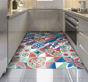 Tapis de cuisine en vinyle à adhesif decos différents - TenStickers