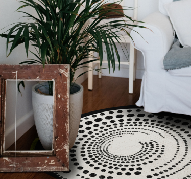 Tapis geometrique Cercle brisé à pois - TenStickers