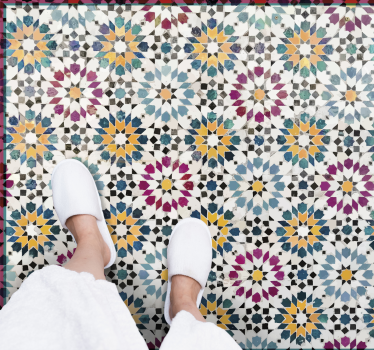 Tapis mosaique vinyle à motifs de mosaïque - TenStickers