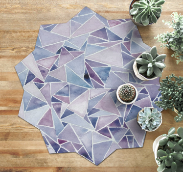 Tapis mosaique vinyle arrangement géométrique moderne - TenStickers