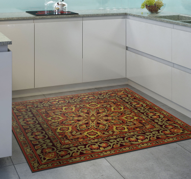 Tapis mosaique vinyle art des motifs complexes - TenStickers