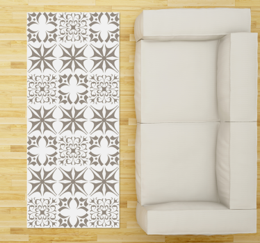 Tapis mosaique vinyle carrelage à motifs étoilés - TenStickers