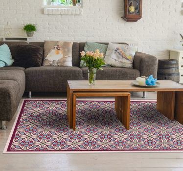 Tapis vinyle salon composition vivante - TenStickers