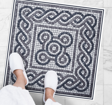 Tapis mosaique vinyle conception complexe en mosaïque - TenStickers