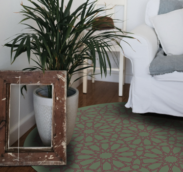 Tapis mosaïque vinyle configuration géométrique complexe - TenStickers