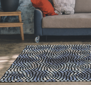 Tapis mosaique vinyle élément de point circulaire - TenStickers