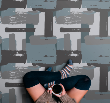 Tapis mosaique vinyle mosaïque abstraite - TenStickers