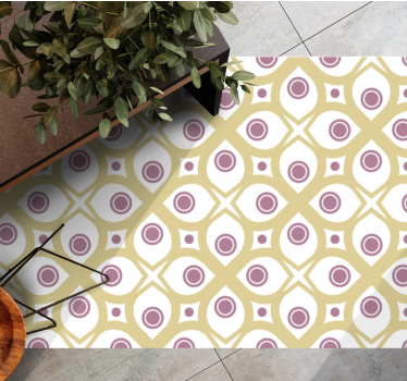 Tapis mosaique vinyle motif de cercles géométriques - TenStickers