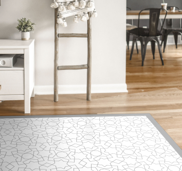 Tapis mosaique vinyle motifs géométriques raffinés - TenStickers
