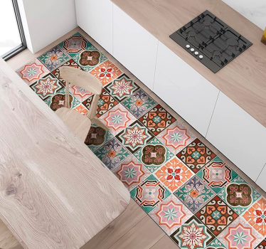 Tapis mosaique vinyle piastrelline sicilienne - TenStickers