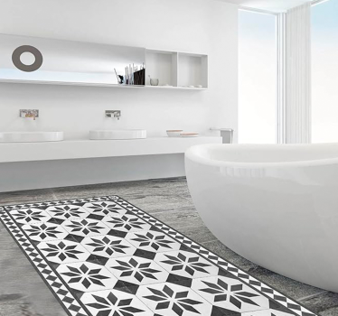 Tapis mosaique vinyle tapis rétro - TenStickers