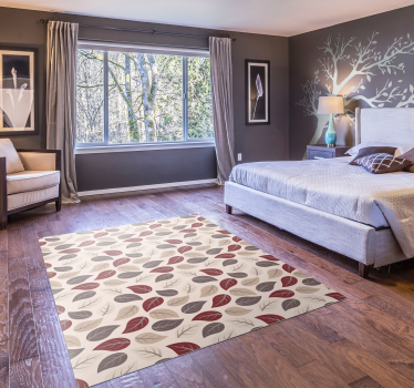 tapis salon vinyle de feuilles dautomne - TenStickers