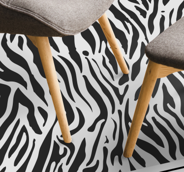 tapis salon Zèbre noir et blanc - TenStickers