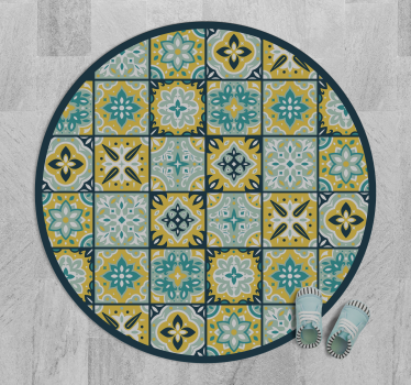Tapis vinyle carreaux de ciment Amour de tuile - TenStickers