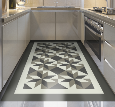 Tapis vinyle vintage carreaux de ciment étoiles - TenStickers