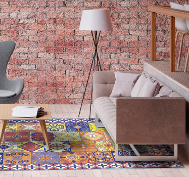 tapis vinyle carreaux de ciment Mexicain - TenStickers