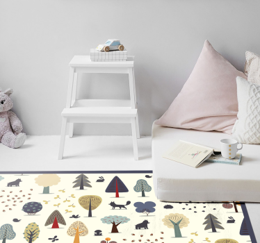 Tapis vinyle pour chambre vinylee de forêt élégant - TenStickers