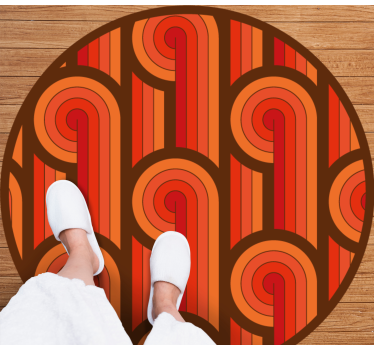 Tapis vinyle vintage Formes rayées - TenStickers