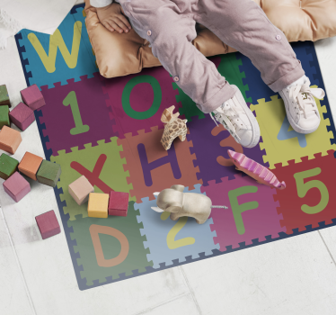 Tapis vinyle alphabet casse-tête alphabétique - TenStickers