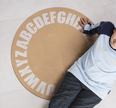 Tapis vinyle alphabet disposition circulaire - TenStickers