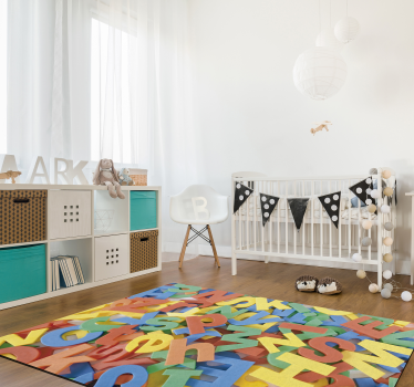 Tapis vinyle alphabet motif lettres - TenStickers