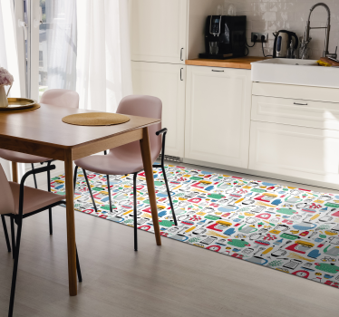 Tapis vinyle alphabet tuiles alphabétiques - TenStickers