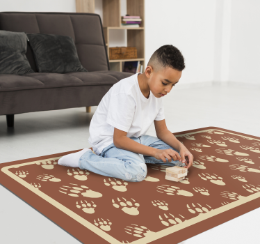 Tapis vinyle animal conception de modèle de patte - TenStickers