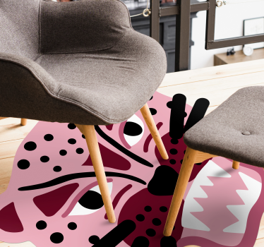Tapis vinyle autres tapis tête de léopard féroce - TenStickers