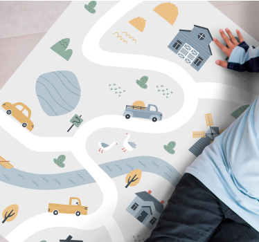 Tapis vinyle autouroute conception de route ludique - TenStickers