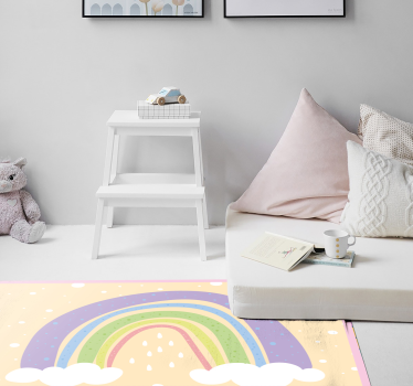 Tapis vinyle autres tapis arc en ciel pastel - TenStickers
