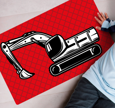 Tapis vinyle autres tapis art de l'excavatrice - TenStickers