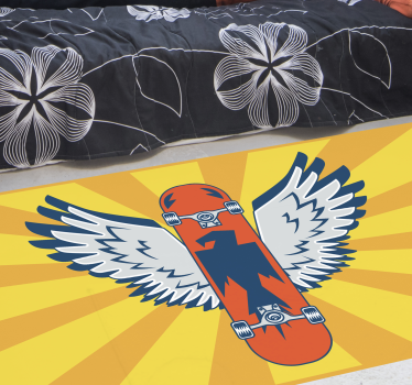 Tapis vinyle autres tapis décoration d'ailes de skateboard - TenStickers