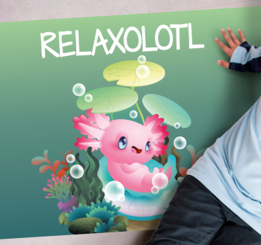 Tapis vinyle autres tapis étang de relaxolotl - TenStickers