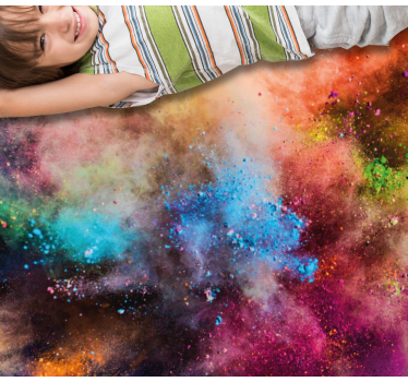 Tapis vinyle autres tapis explosion de couleurs cosmiques - TenStickers
