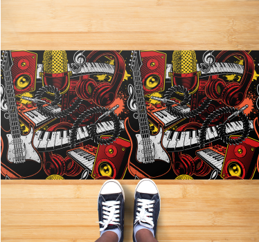 Tapis vinyle autres tapis exposition de composants musicaux - TenStickers