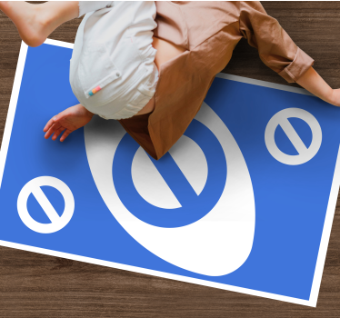 Tapis vinyle autres tapis graphiques en cercle bleu - TenStickers