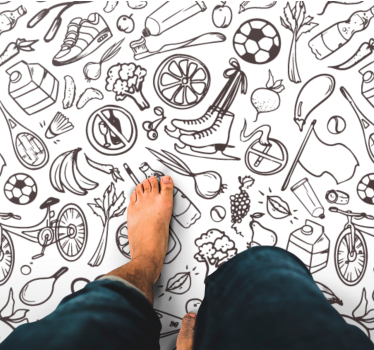 Tapis vinyle autres tapis icônes de style de vie actif - TenStickers
