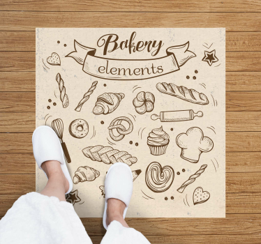 Tapis vinyle autres tapis illustration thème boulangerie - TenStickers