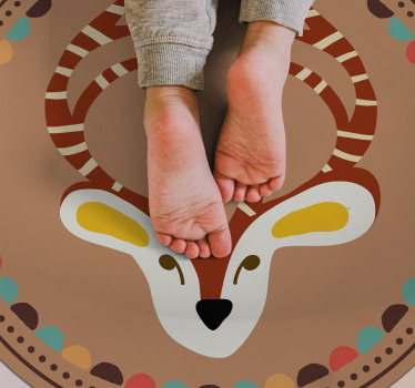 Tapis vinyle autres tapis motif de cerf circulaire - TenStickers