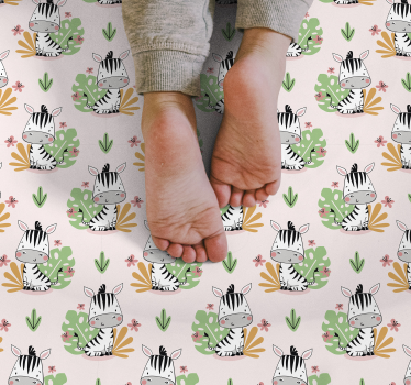 Tapis vinyle autres tapis motif de jungle zébrée - TenStickers