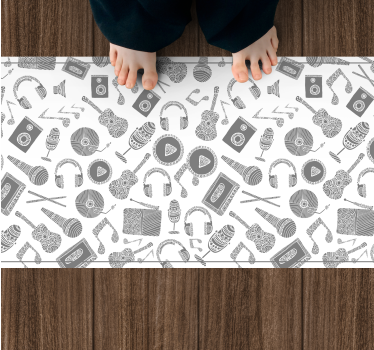 Tapis vinyle autres tapis motif Éléments musicaux - TenStickers