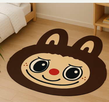 Tapis vinyle autres tapis motif labubu marron - TenStickers