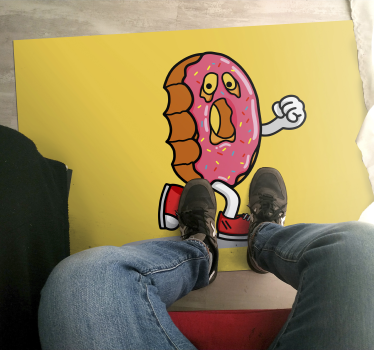 Tapis vinyle autres tapis personnage de beignet animé - TenStickers