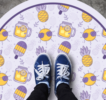Tapis vinyle autres tapis plaisirs d'été tropicaux - TenStickers