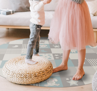 Tapis vinyle autres tapis rondes de crèche ludiques - TenStickers